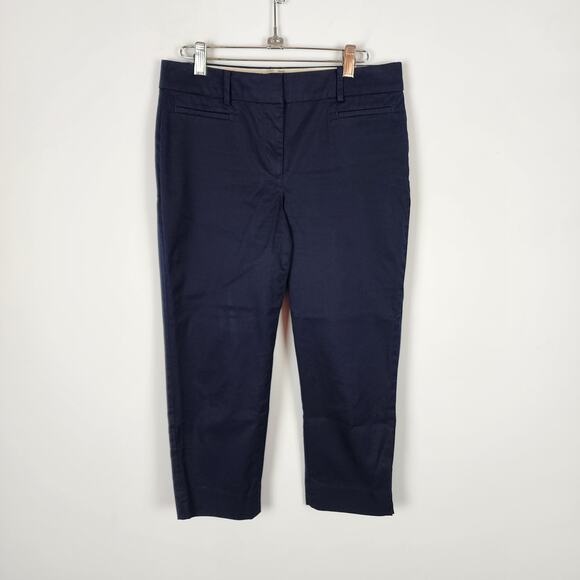 Talbots Perfect Crop Pants Size 6P Petites Blue Classic Fit Pockets Teacher Chic - Picture 1 of 11